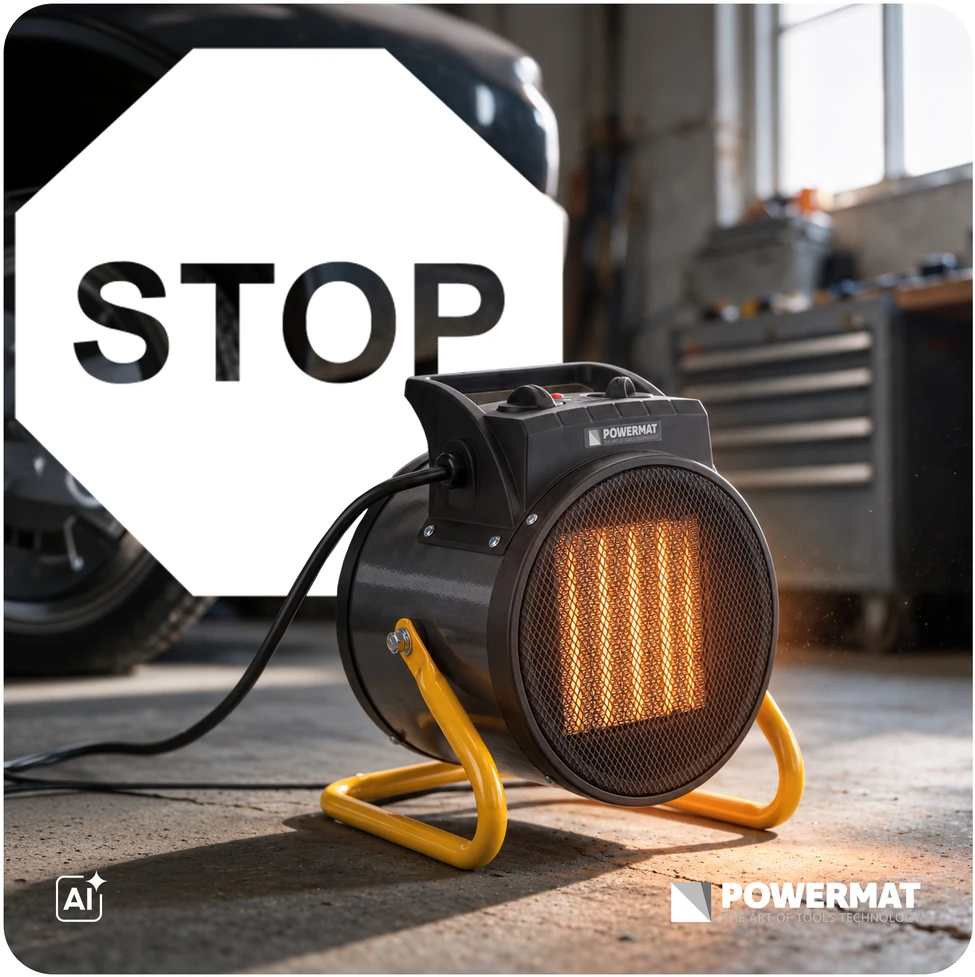 Powermat Nagrzewnica ELEKTRYCZNA 3500 W Šildytuvas Piecyk PM-NAG-3.5EN