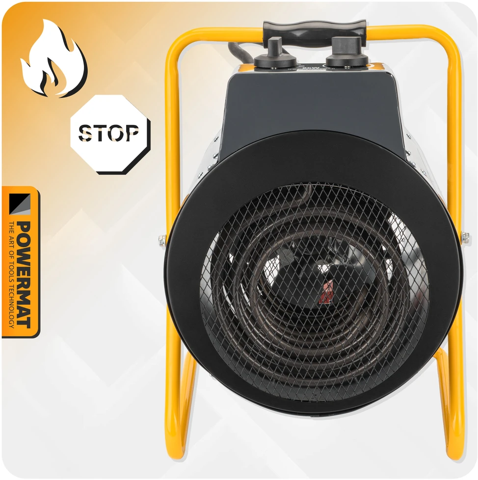 Powermat Elektrinis šildytuvas su pūstuvu 9kW 400V PM-NAG-9EN