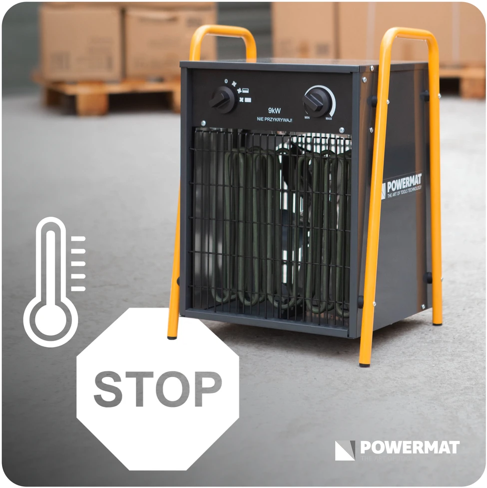Powermat Elektrinis šildytuvas-pūstuvas Farelka 9kW 400V PM-NAG-9EDN