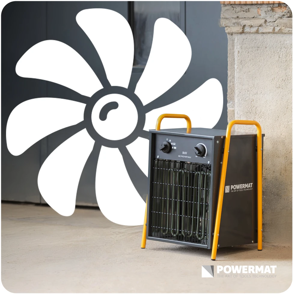 Powermat Elektrinis šildytuvas-pūstuvas Farelka 9kW 400V PM-NAG-9EDN