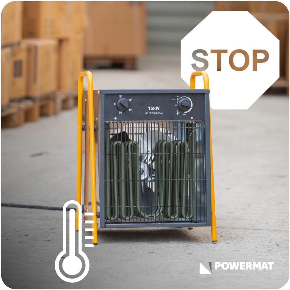 Powermat NAGRZEWNICA ELEKTRYCZNA pūtiklis FARELKA 15kW 400V PM-NAG-15EDN