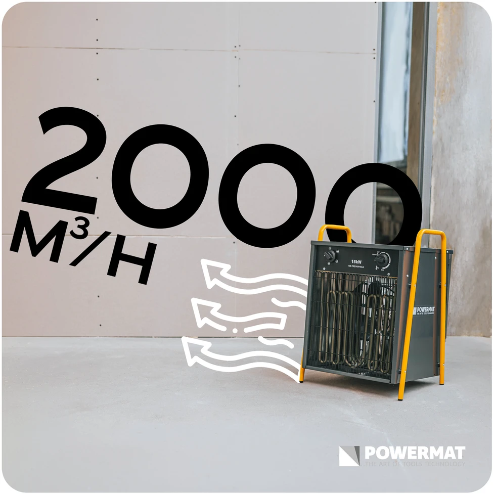 Powermat NAGRZEWNICA ELEKTRYCZNA pūtiklis FARELKA 15kW 400V PM-NAG-15EDN