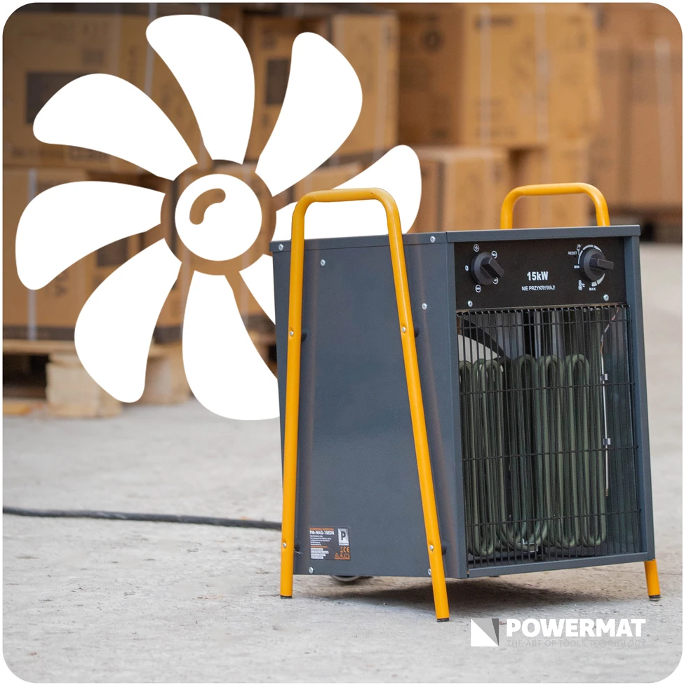 Powermat NAGRZEWNICA ELEKTRYCZNA pūtiklis FARELKA 15kW 400V PM-NAG-15EDN