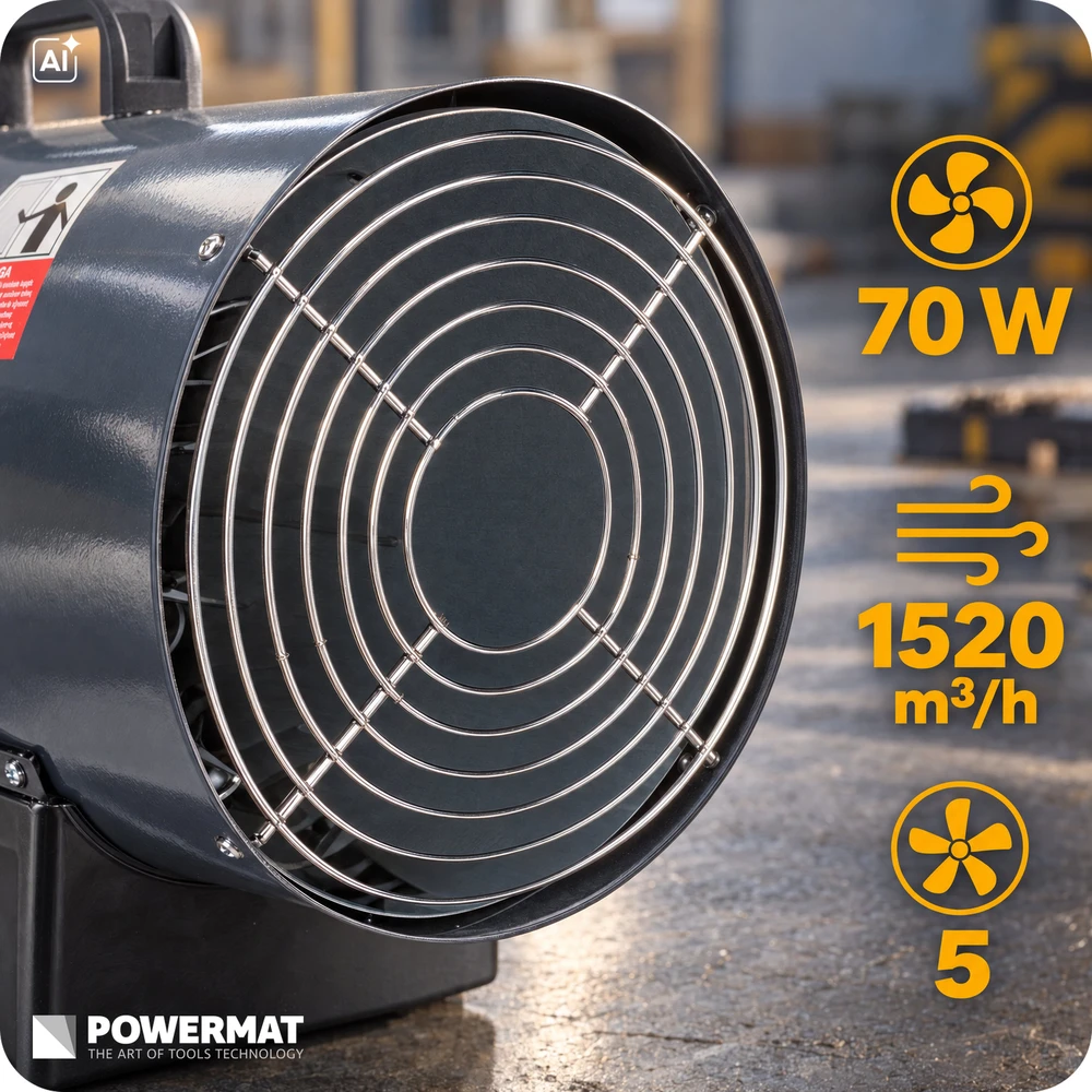 Powermat DUJINIS PUČIAMASIS ŠILDYTUVAS TERMOSTATAS 65KW LCD PM-NAG-65GLN