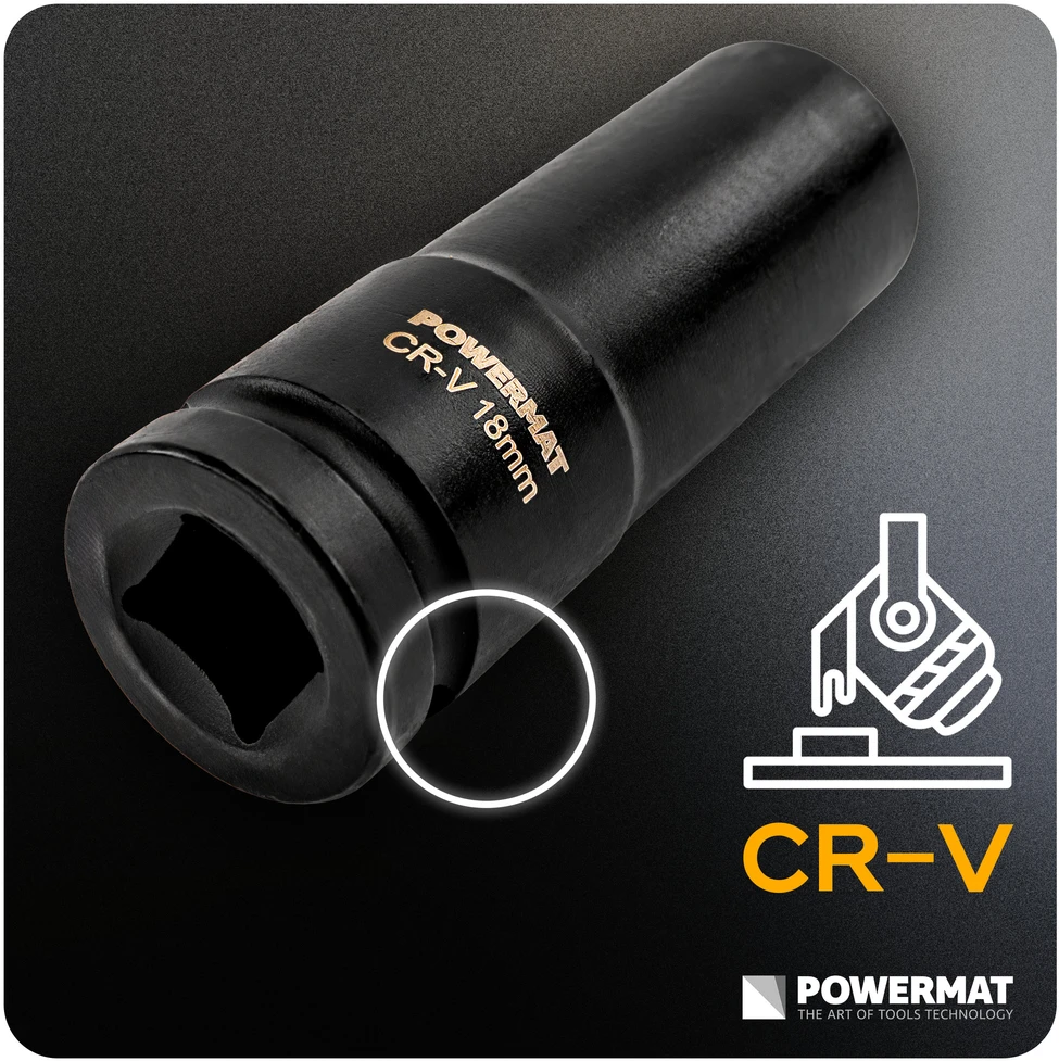 Powermat Smūginiai antgaliai (rinkinys, 15 vnt.) 10-32 mm 1/2 PM-ZNU-1032T