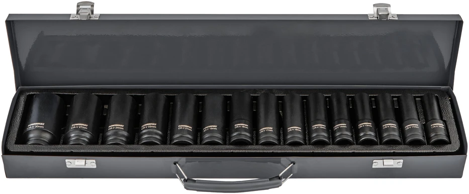 Powermat Smūginiai antgaliai (rinkinys, 15 vnt.) 10-32 mm 1/2 PM-ZNU-1032T