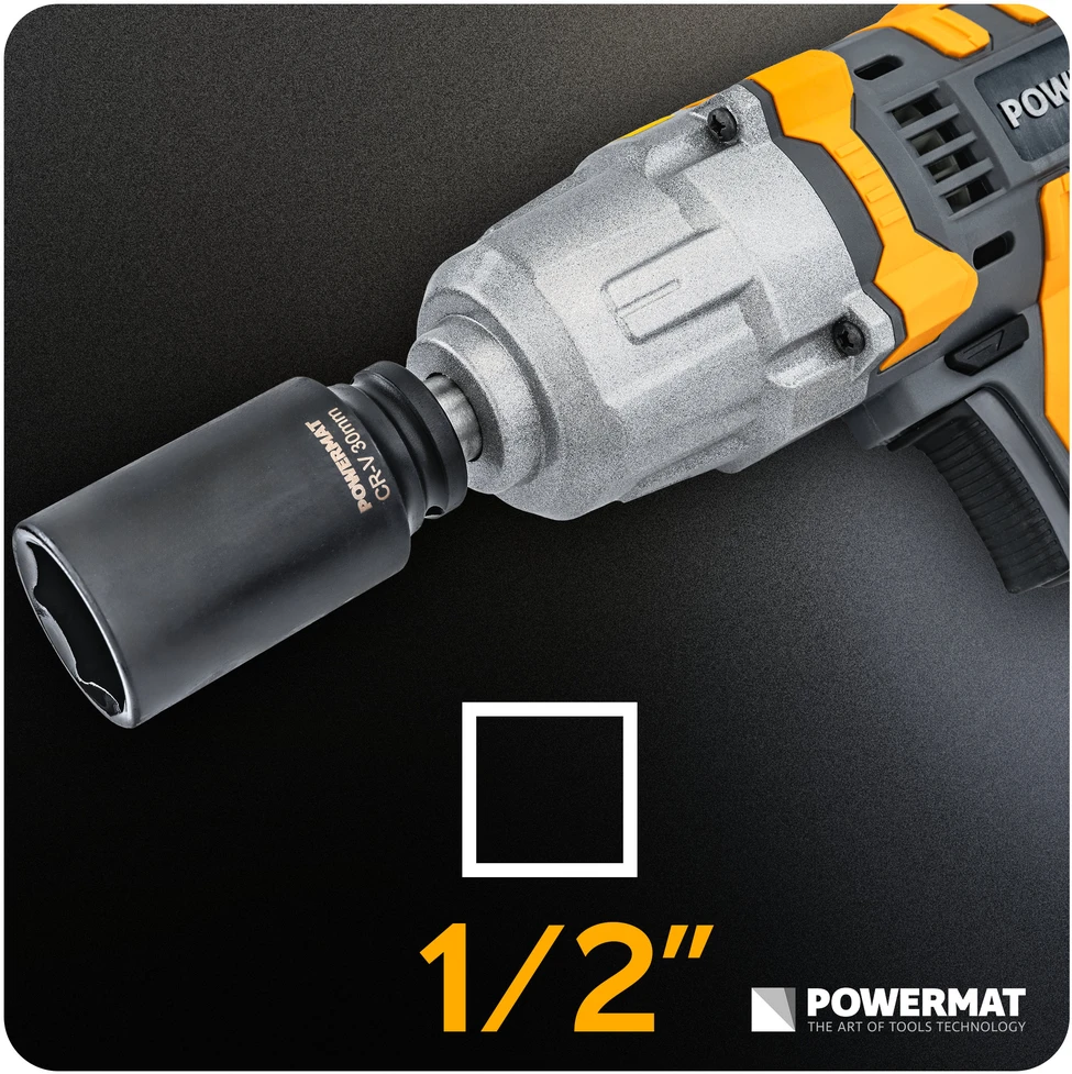 Powermat Smūginiai antgaliai (rinkinys, 15 vnt.) 10-32 mm 1/2 PM-ZNU-1032T