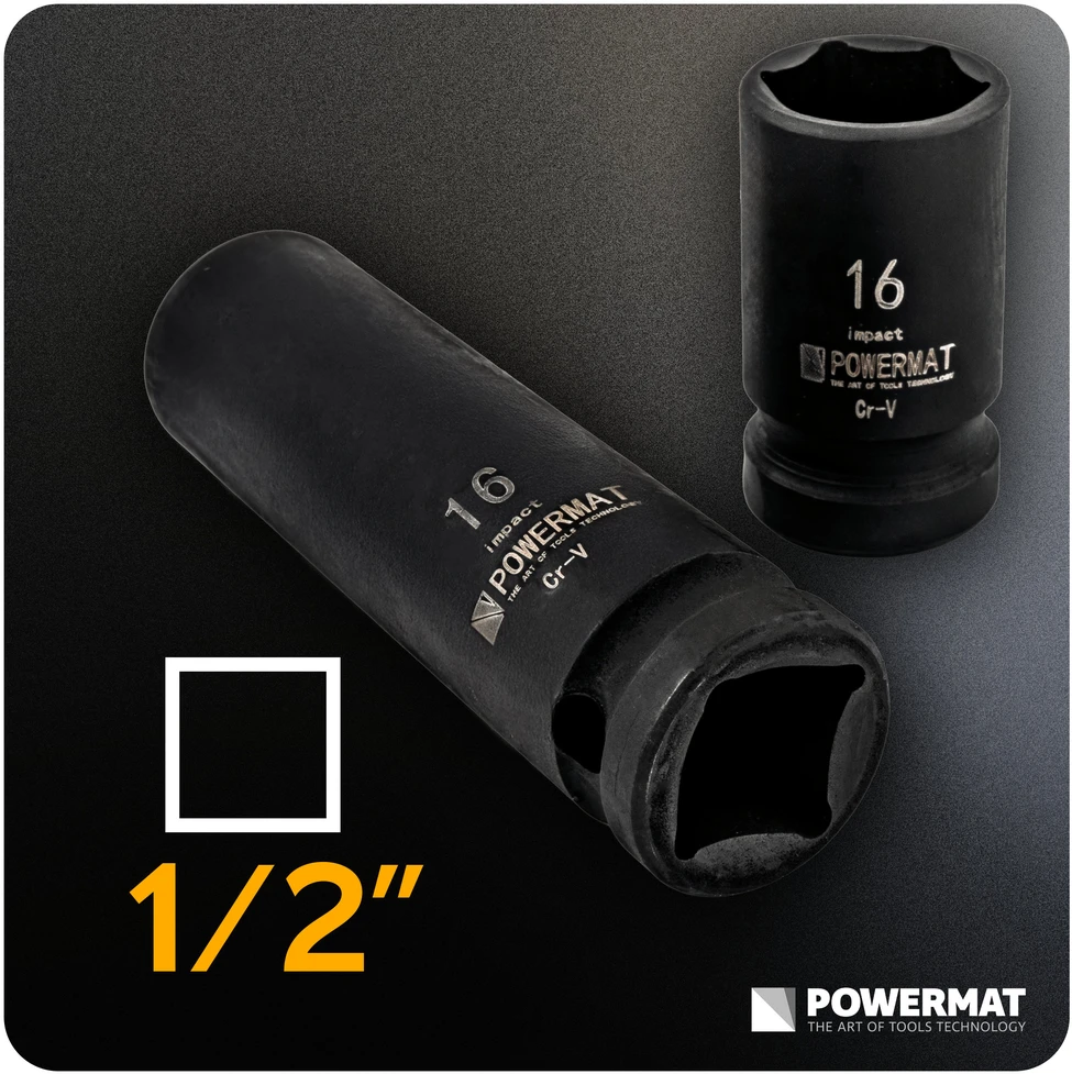 Powermat SMŪGINIAI GALVUTĖS ANTGAIAI (RINKINYS 20 vnt.) 10-19mm 1/2 PM-ZNU-1019T