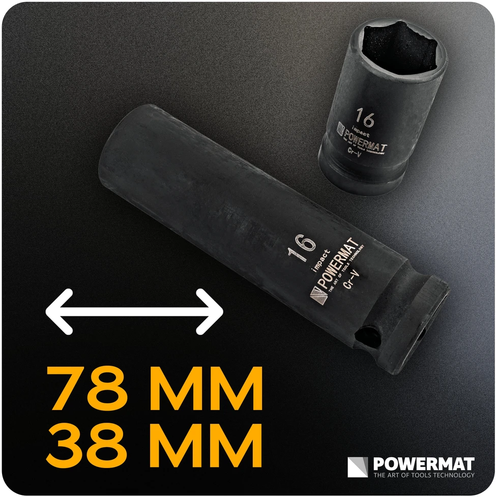 Powermat SMŪGINIAI GALVUTĖS ANTGAIAI (RINKINYS 20 vnt.) 10-19mm 1/2 PM-ZNU-1019T