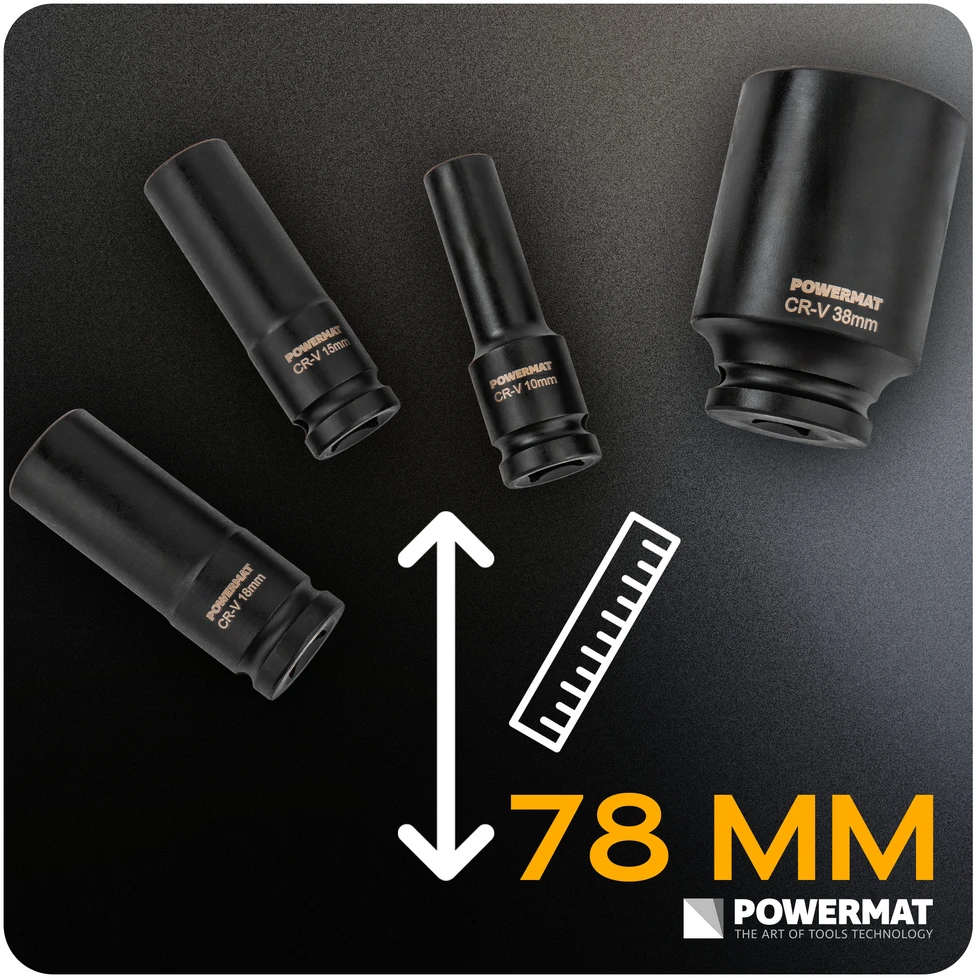 Powermat SMŪGINIAI PRIEDAI (RINKINYS 20 vnt.) 10-38 mm 1/2 PM-ZNU-1038T