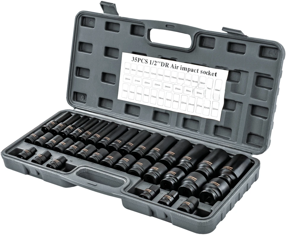 Powermat SMŪGINIAI ANTGALIAI (RINKINYS 35 vnt.) 8-32mm 1/2 PM-ZNU-832T