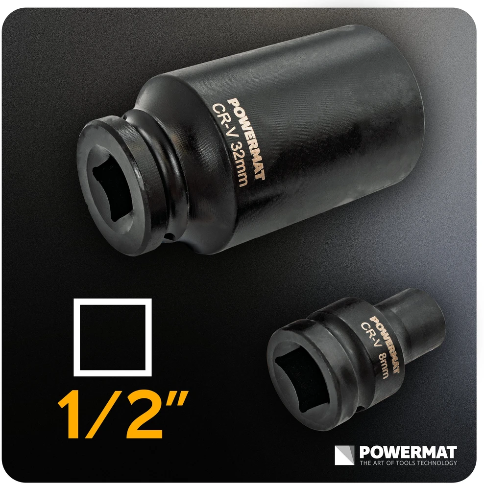 Powermat SMŪGINIAI ANTGALIAI (RINKINYS 35 vnt.) 8-32mm 1/2 PM-ZNU-832T