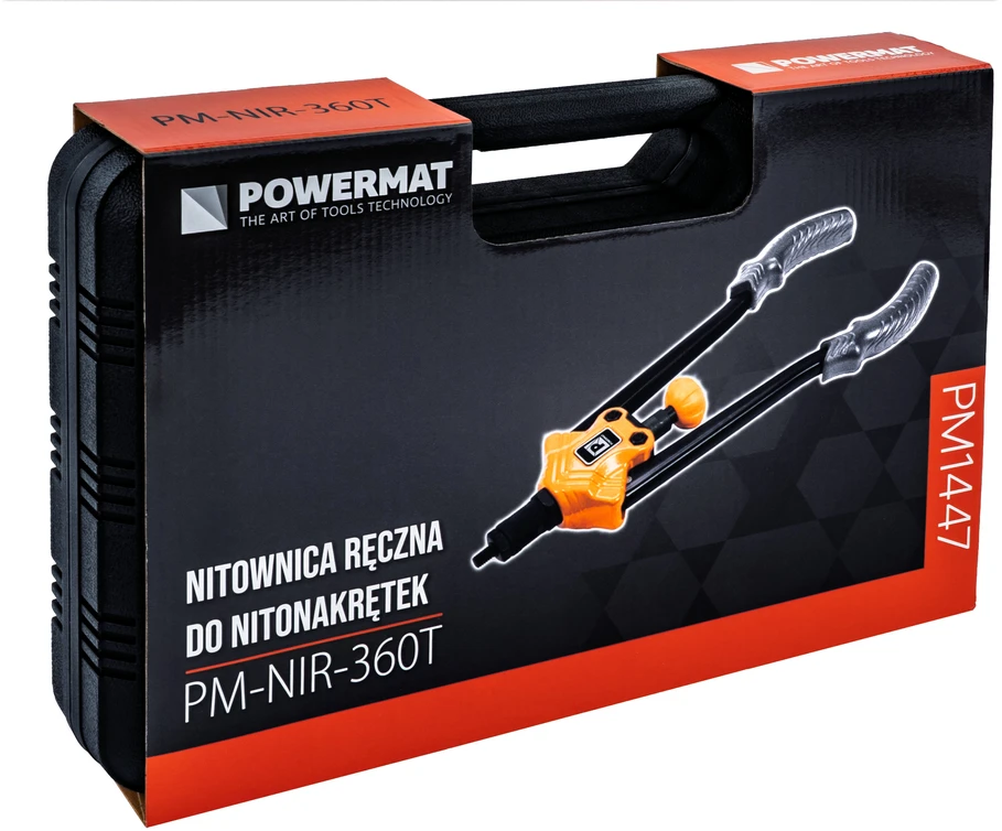 Powermat Rankinė kniedžių veržlių kniedyklė 360 mm / M3-M12 PM-NIR-360T