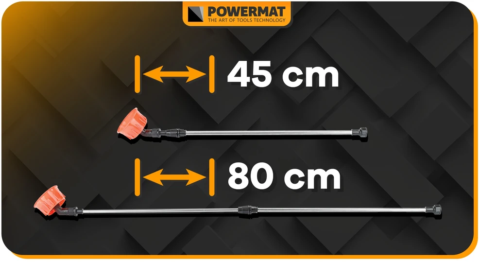Akumuliatorinis purkštuvas su priedais 16L Powermat