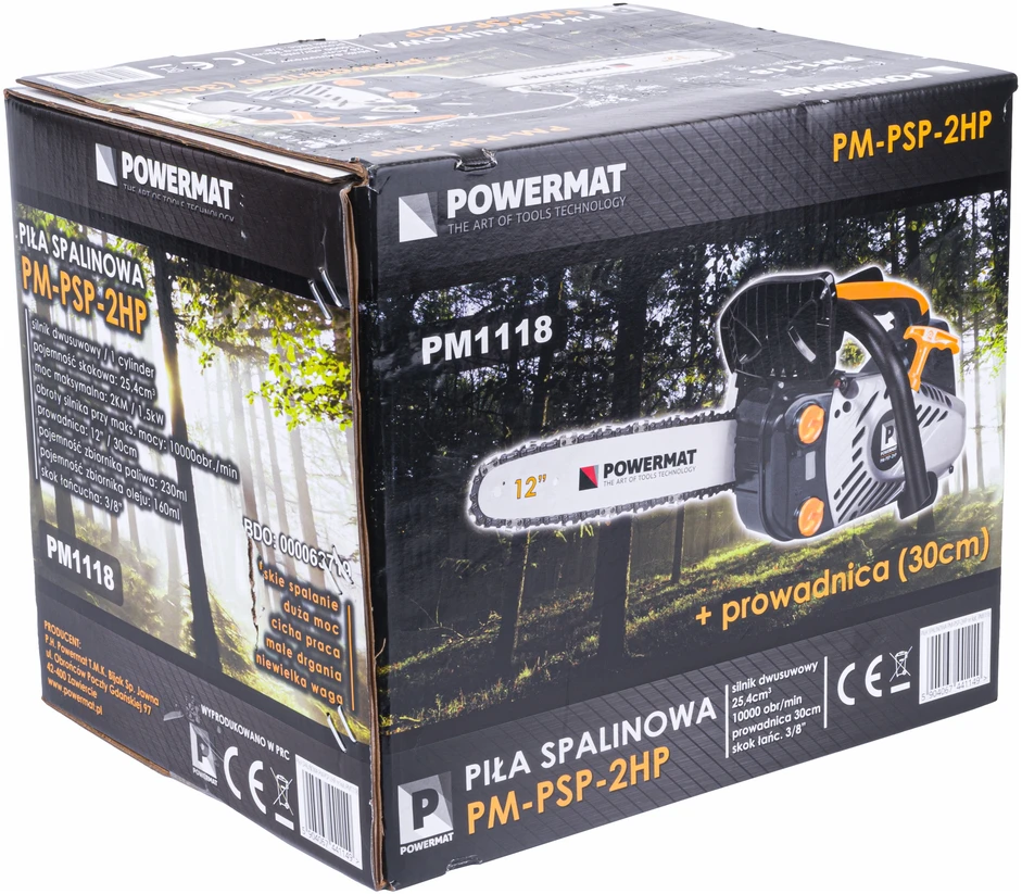 Benzininis grandininis pjūklas POWERMAT 2,0AG 12"
