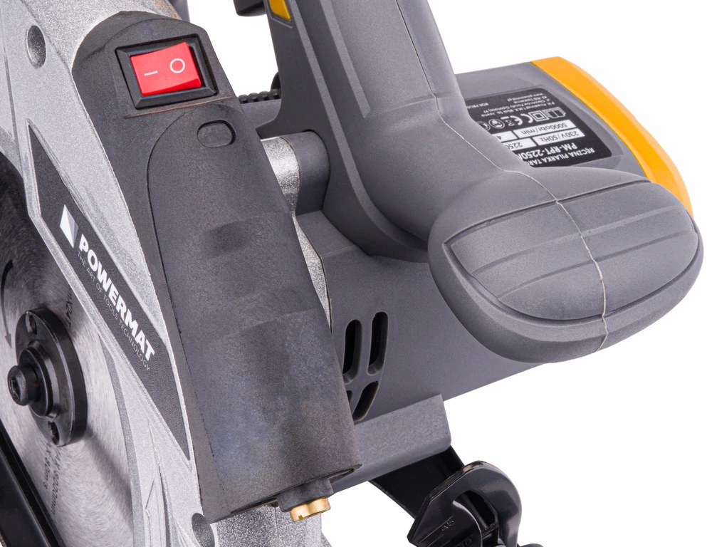 Powermat Diskinis pjūklas 185mm, 2250W, su lazeriniu kreipikliu, medienos pjovimui, didelio našumo diskinis pjūklas, nešiojamas stalo pjūklas