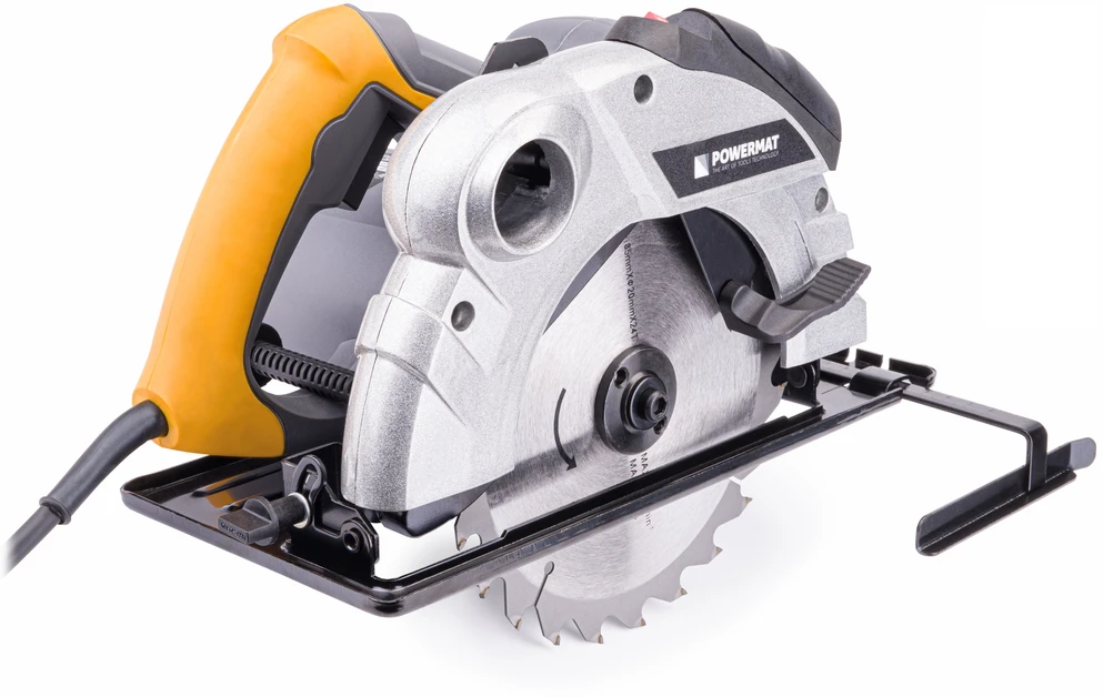 Powermat Diskinis pjūklas 185mm, 2250W, su lazeriniu kreipikliu, medienos pjovimui, didelio našumo diskinis pjūklas, nešiojamas stalo pjūklas