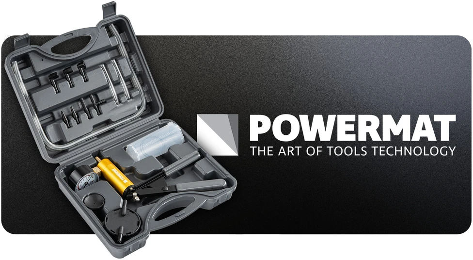 Powermat Vakuuminis siurblys su manometru dyzelinui / benzinui PM-PPC-120T