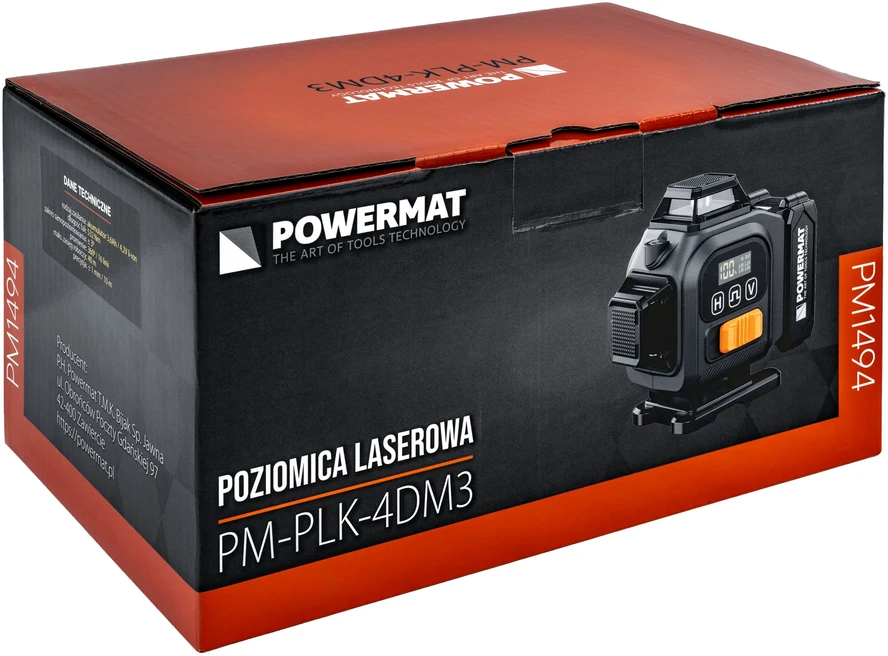 Powermat Lazerinis kryžminis nivelyras PM-PLK-4DM3