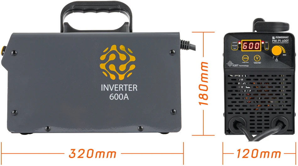 Powermat Akumuliatoriaus įkroviklis Inverterinis su paleidikliu 600A 12/24 V Įkroviklis 80A PM-PI-600T