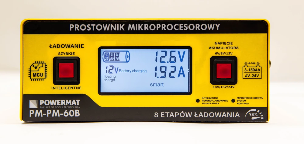 Powermat Prostownik mikroprocesorowy akumulatorowy 6V - 24V PM-PM-60B