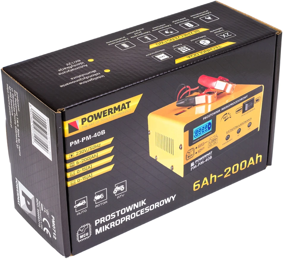 Powermat Mikroprocesorinis akumuliatoriaus įkroviklis 6/12V PM-PM-40B