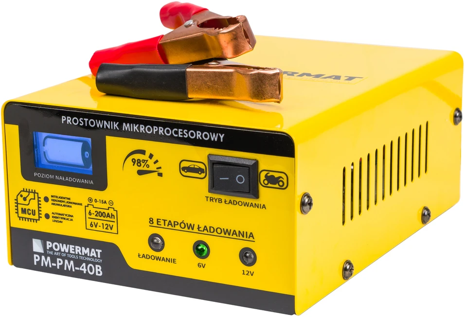 Powermat Mikroprocesorinis akumuliatoriaus įkroviklis 6/12V PM-PM-40B