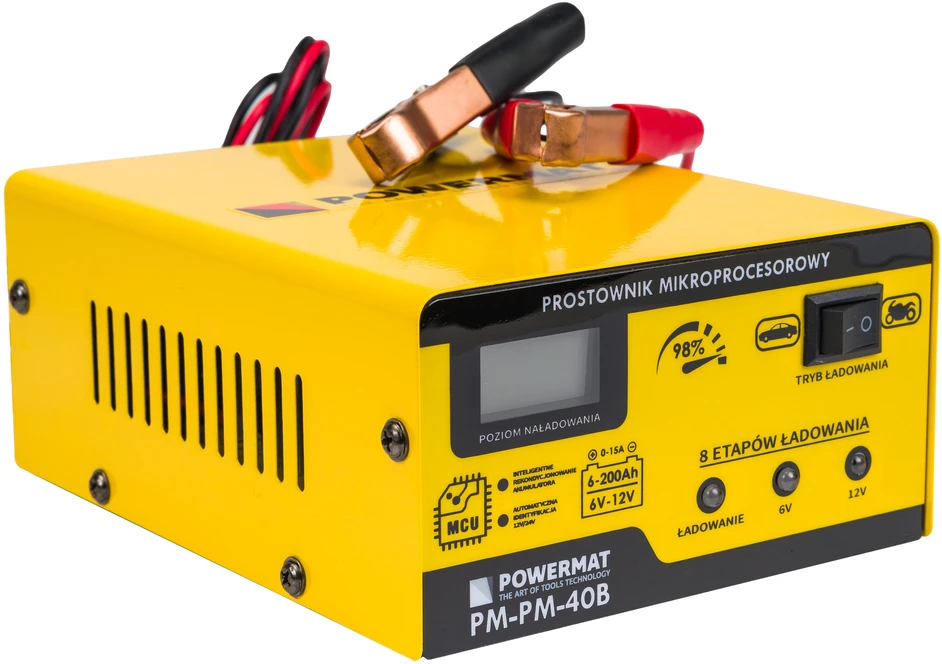 Powermat Mikroprocesorinis akumuliatoriaus įkroviklis 6/12V PM-PM-40B