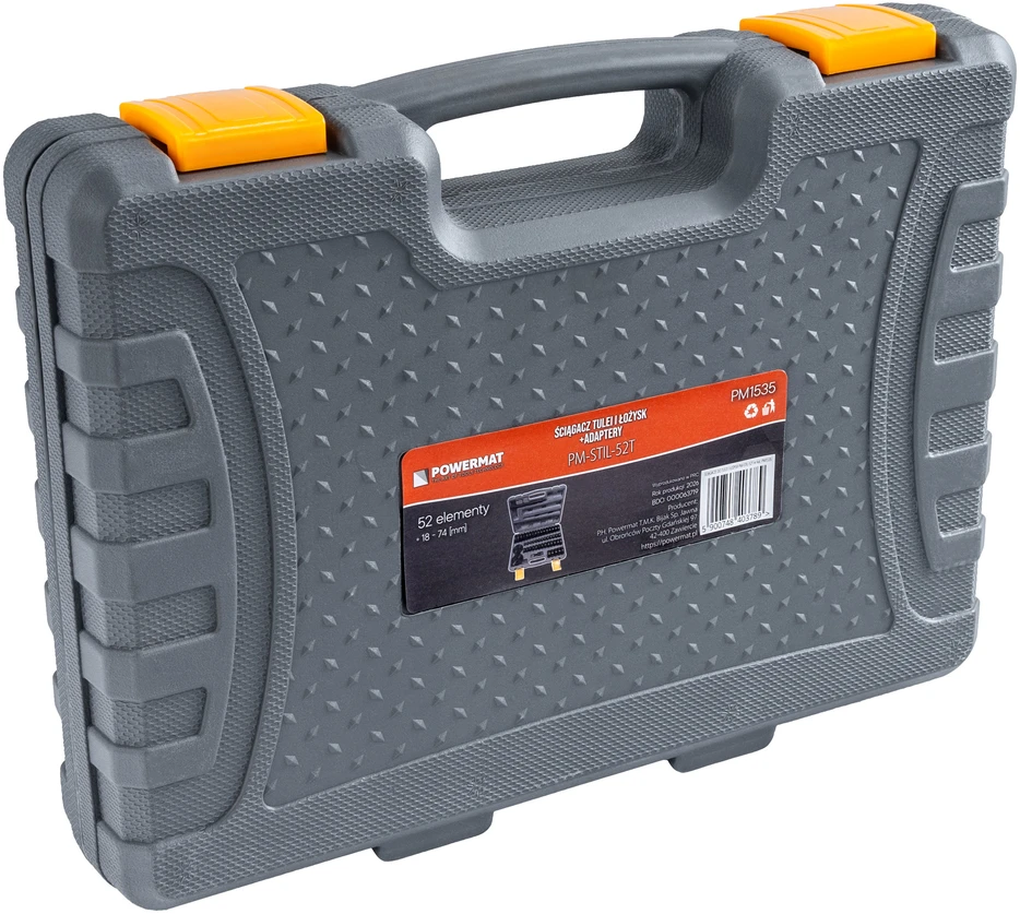 Powermat ADAPTERIŲ RINKINYS ĮVORĖMS IR GUOLIAMS MONTUOTI IR IŠMONTUOTI 52 vnt. 18-74 mm PM-STIL-52T