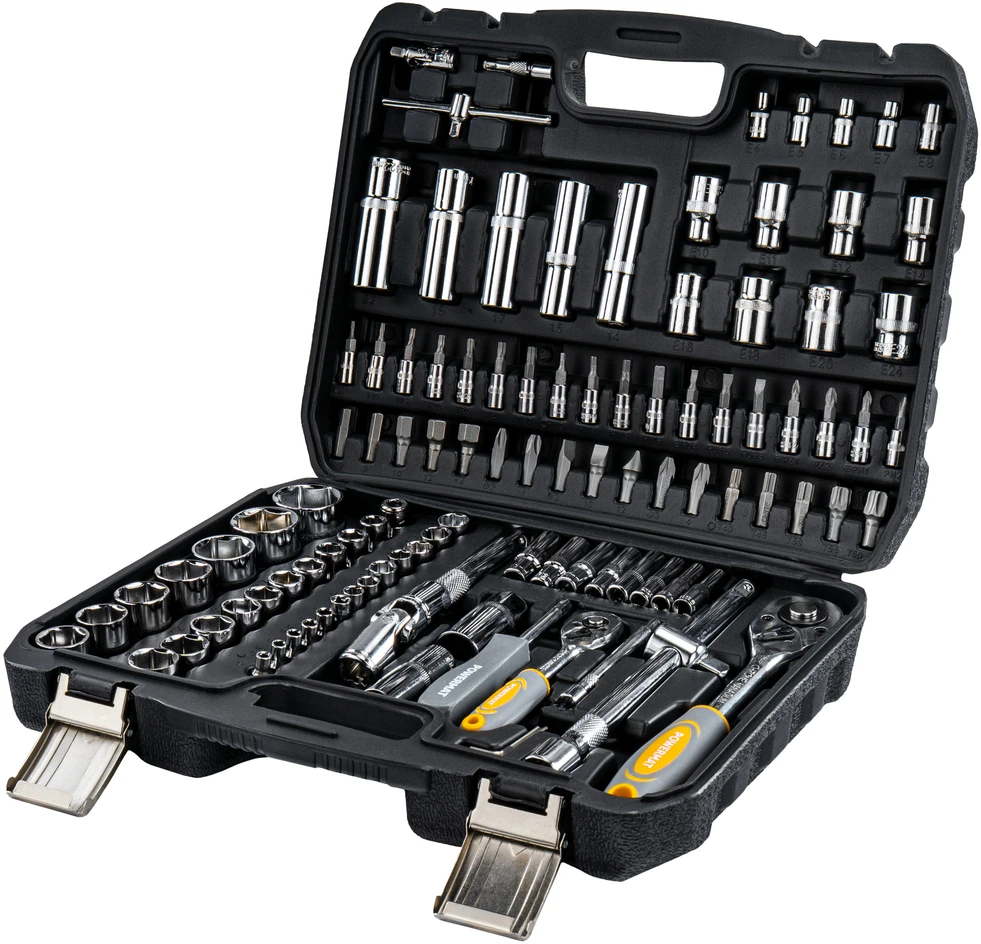 Powermat ANTGALVIŲ RAKTŲ RINKINYS 108 vnt. 1/2" | 1/4" PM-ZKNB-108SU