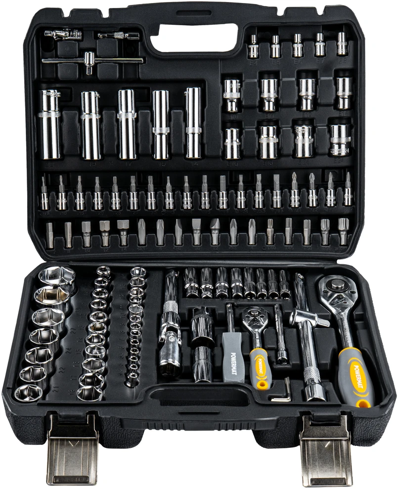 Powermat ANTGALVIŲ RAKTŲ RINKINYS 108 vnt. 1/2" | 1/4" PM-ZKNB-108SU