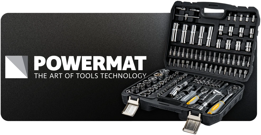 Powermat ANTGALVIŲ RAKTŲ RINKINYS 108 vnt. 1/2" | 1/4" PM-ZKNB-108SU