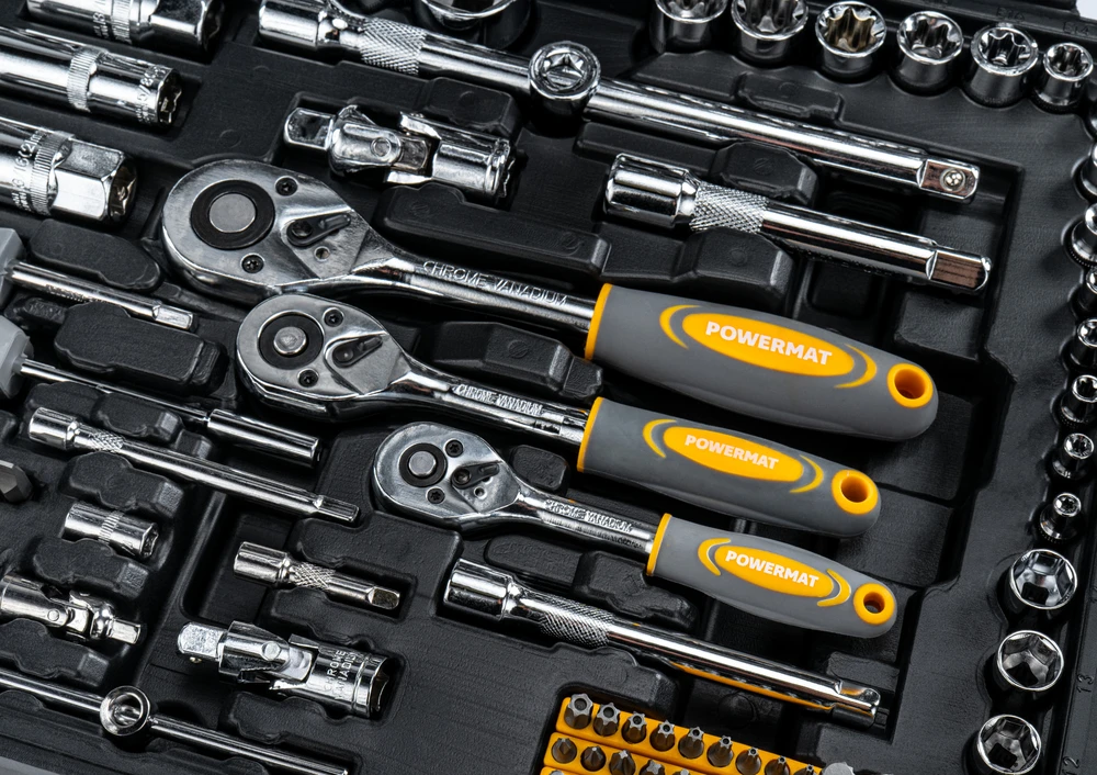 Powermat REPČIŲ VERŽLIARAKČIŲ RINKINYS 216 vnt. 1/2" | 1/4" | 3/8" PM-ZKNB-216SU-PRO
