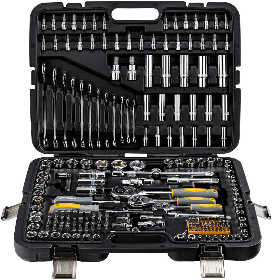 Powermat REPČIŲ VERŽLIARAKČIŲ RINKINYS 216 vnt. 1/2" | 1/4" | 3/8" PM-ZKNB-216SU-PRO