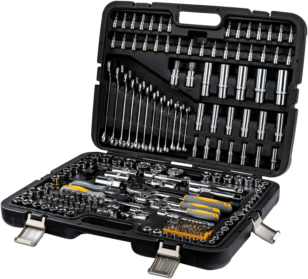 Powermat REPČIŲ VERŽLIARAKČIŲ RINKINYS 216 vnt. 1/2" | 1/4" | 3/8" PM-ZKNB-216SU-PRO