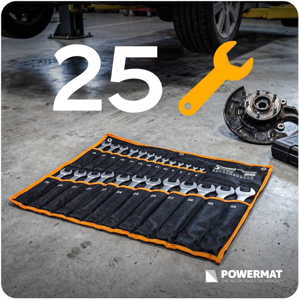 Powermat PLOKŠČIŲJŲ VERŽLIARAKČIŲ RINKINYS 25 vnt. PM-KPLO-25SU