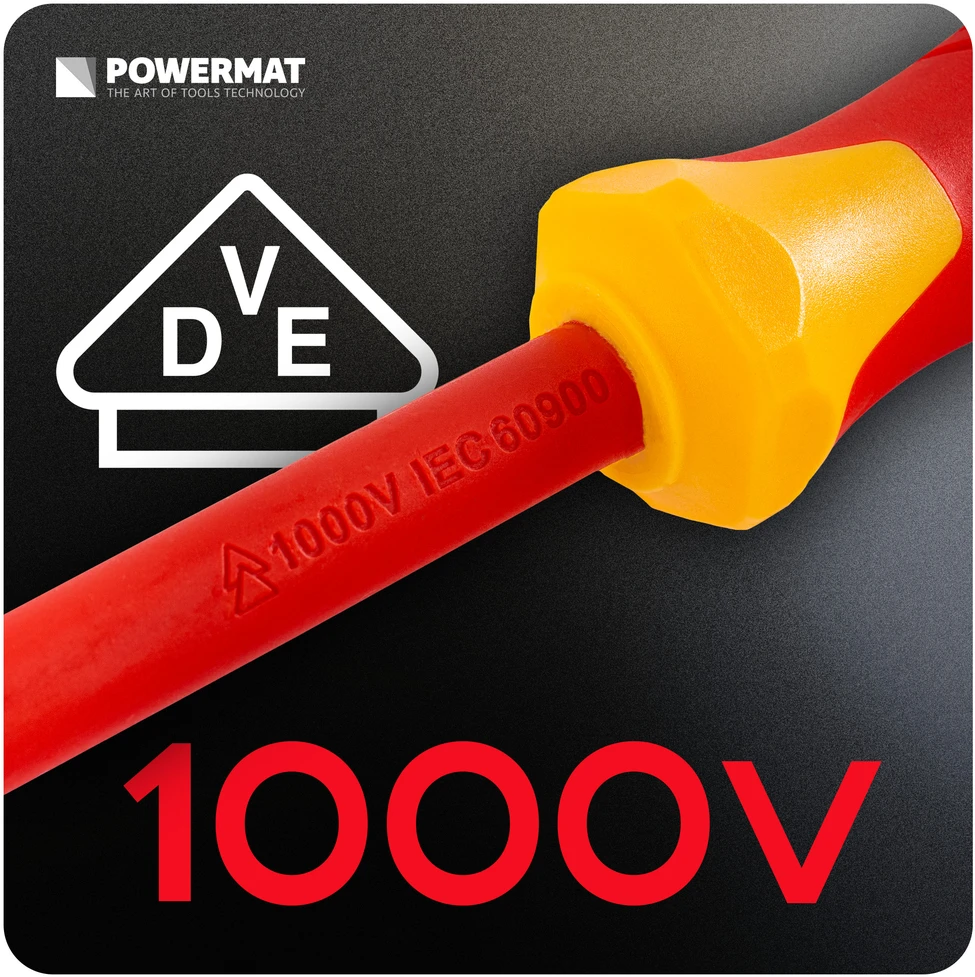 Powermat įrankių rinkinys IZOLOWANYCH DLA ELEKTRYKA 1000V 8el. (DĖKLAS) PM-ZW-8ZI
