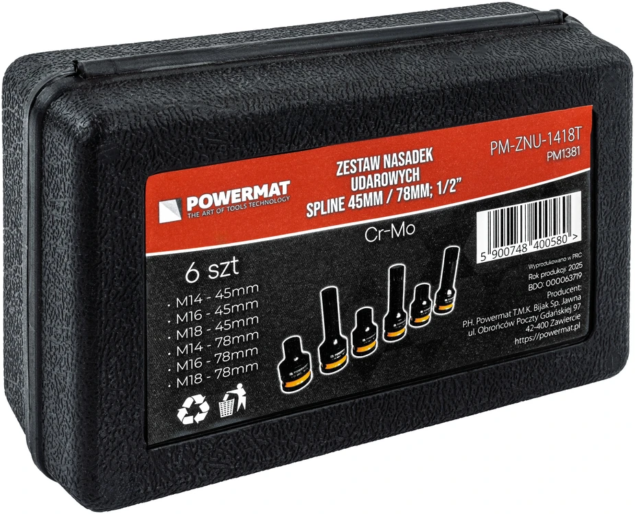 Powermat Smūginių antgalių rinkinys PM-ZNU-1418T