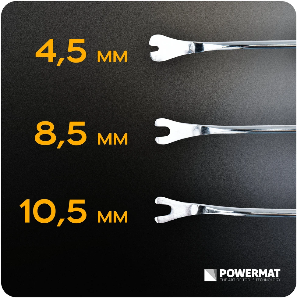 Powermat APMUŠALŲ NUĖMIMO ĮRANKIŲ RINKINYS LENTELIŲ IR SEGTUKŲ IŠĖMIMUI 6 vnt. PM-ZSTS-6ZN
