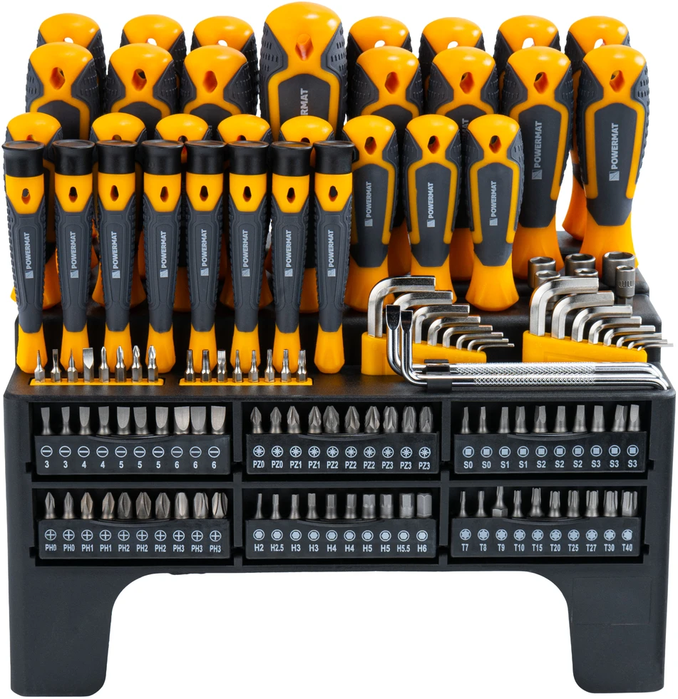 Powermat Atsuktuvų rinkinys 132 vnt. (stovas) PM-ZW-132ZN