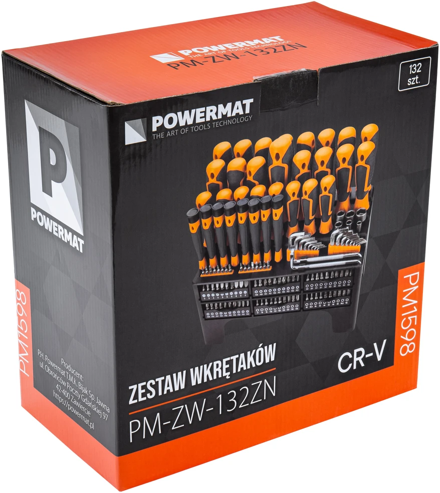 Powermat Atsuktuvų rinkinys 132 vnt. (stovas) PM-ZW-132ZN
