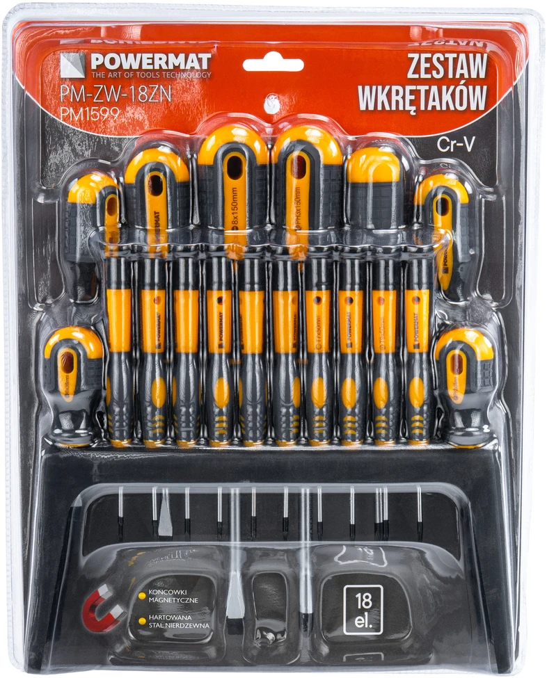 Powermat Atsuktuvų rinkinys 18 vnt. (stovas) PM-ZW-18ZN