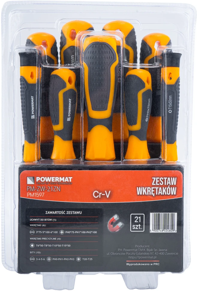Powermat Atsuktuvų rinkinys 21 vnt. (stovas) PM-ZW-21ZN
