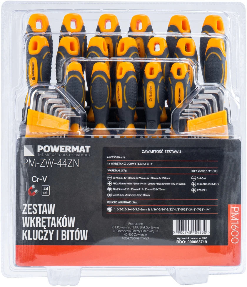 Powermat Atsuktuvų rinkinys 44 vnt. (stovas) PM-ZW-44ZN