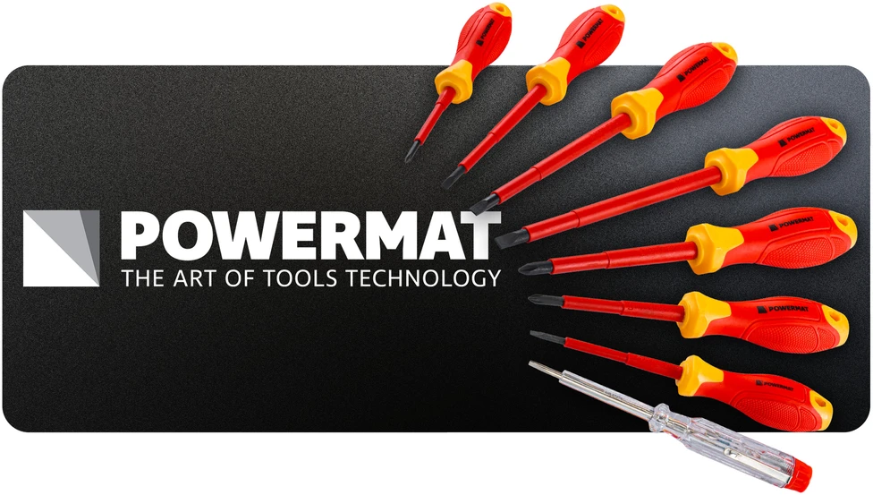 Powermat IZOLIUOTŲ ATSISUKTUVŲ RINKINYS ELEKTRIKUI 1000V 8 vnt. PM-ZW-8ZI2