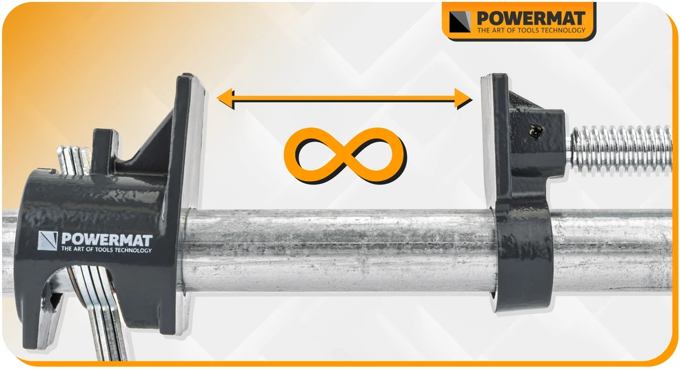 Powermat Vamzdinis dailidės spaustuvas PM-SSR-50TN (rinkinys 4 vnt.)