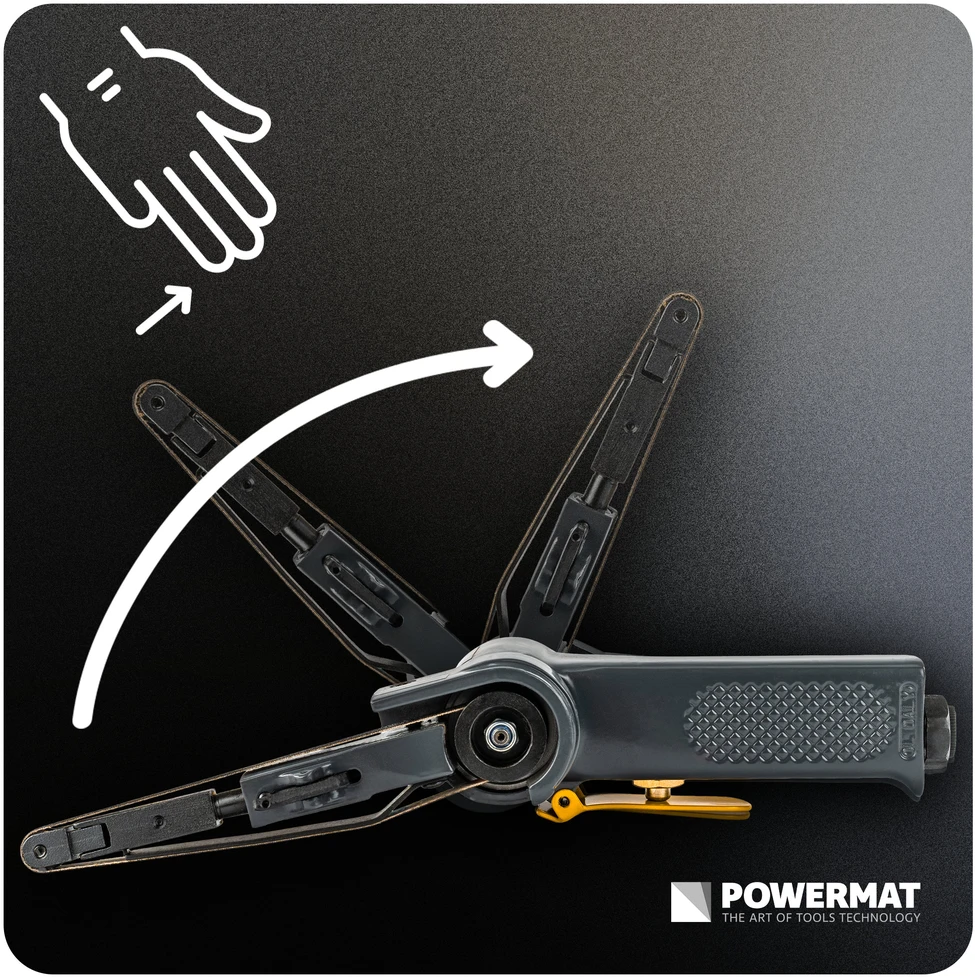 Powermat šlifuoklis pneumatinis TAŚMOWA 10x330mm PM-PST-330T