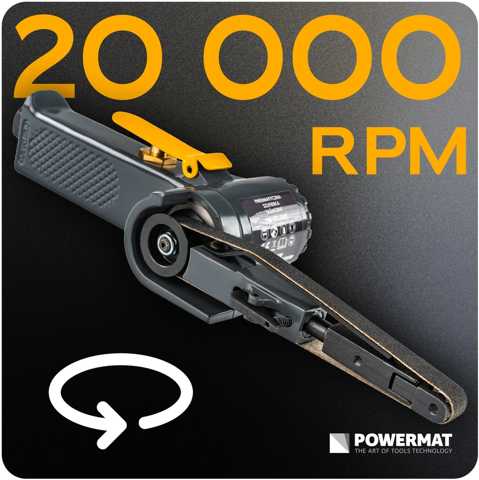 Powermat šlifuoklis pneumatinis TAŚMOWA 10x330mm PM-PST-330T