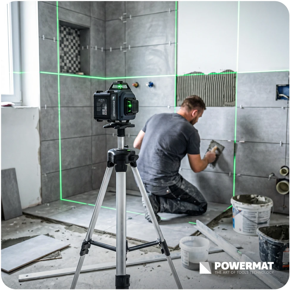 Powermat Kryžminio lazerio stovas trikojis PM-SPLK-1.5M