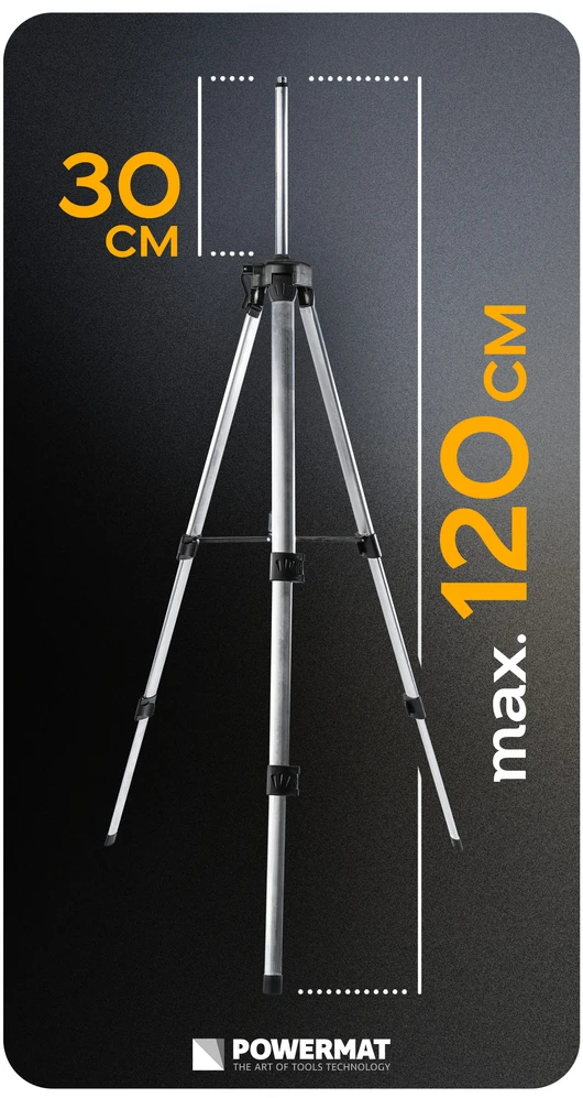Powermat Kryžminio lazerio stovas TRIPOD PM-SPLK-1.2M